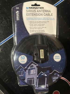 Sirius Antenna Extension Cable 50' Cable Cord Monster Radio New In Packaging - Image 1 of 4