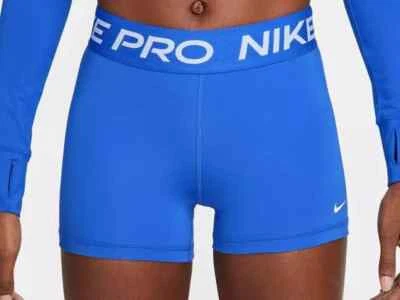 Nike Pro Women's 3" Dri-FIT Training Tight Shorts Royal Size XS S M L CZ9857-407 - Image 1 of 2
