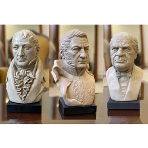PROCERES ARGENTINOS BUSTS 3 HEROES to CHOOSE 9" ARGENTINA SCULPTURE MILITARY ART - Picture 1 of 24