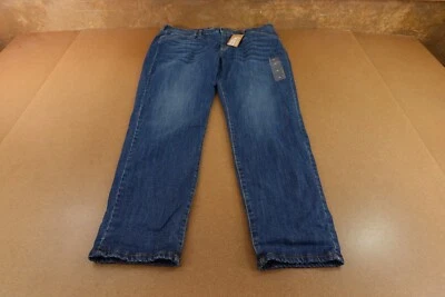 Eddie Bauer Womens 16 Dark Wash Flannel Lined Mid Rise Slim Boyfriend Jeans NWT - Image 1 of 4