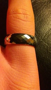 TUNGSTEN CARBIDE WEDDING RING- SIZE 6 1/2- TUNGSTEN RINGS- WEDDING RINGS - Picture 1 of 8