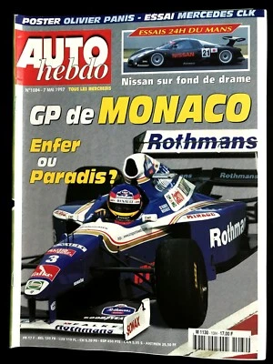 AUTO HEBDO 1084 du 7/05/1997; GP de Monaco/ Essais 24 h du Mans/ CLK Mercedes - Photo 1/2