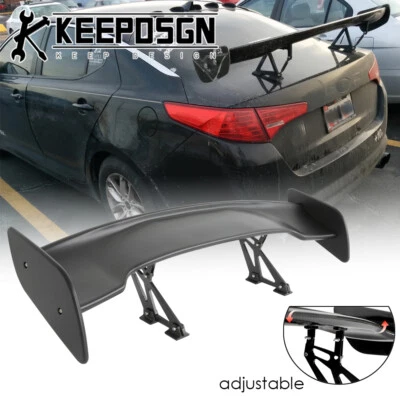 For Kia K5 MATTE BLACK 47'' Rear Trunk Spoiler Wing GT Style Adjustable Bracket - Image 1 of 4