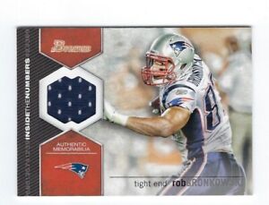 2012 Bowman Rob Gronkowski Inside the Numbers Jersey ITRN-RG