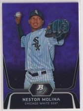 2012 Bowman Platinum Prospects Purple Refractors #BPP55 Nestor Molina