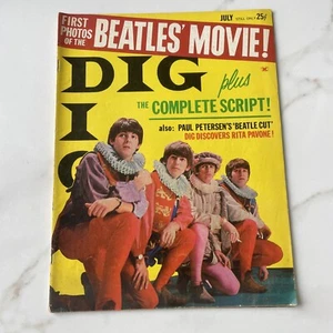 Vintage July 1964 Beatles DIG Magazine First Photos of Beatles Movie plus script - Picture 1 of 5