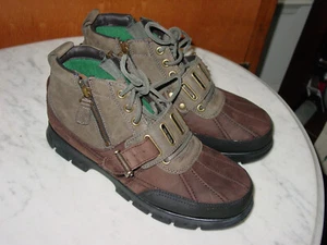Mens Polo Ralph Lauren Allendale Ankle Side Zip Duck Boots Size 10.5 Sold As Is! - Picture 1 of 17