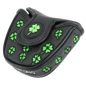 CNC GOLF Lucky Clover Black Mallet Putter Cover For Scotty Cameron Odyssey 2ball - Picture 1 of 4