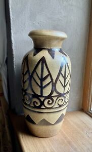West German Vase Scheurich Keramik  15” Large Vintage Mid Century Umbrella Style