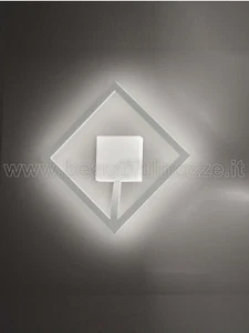 QUATTRO PLAFONIERA/APPLIQUE GRANDE IN ALLUMINIO SATINATO BIANCO A LED - Bild 1 von 1