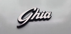 BADGE GHIA suit FORD XD XE FAIRMONT ESP CORTINA TE TF BRUSHED SILVER XDF425A85AB - Foto 1 di 1
