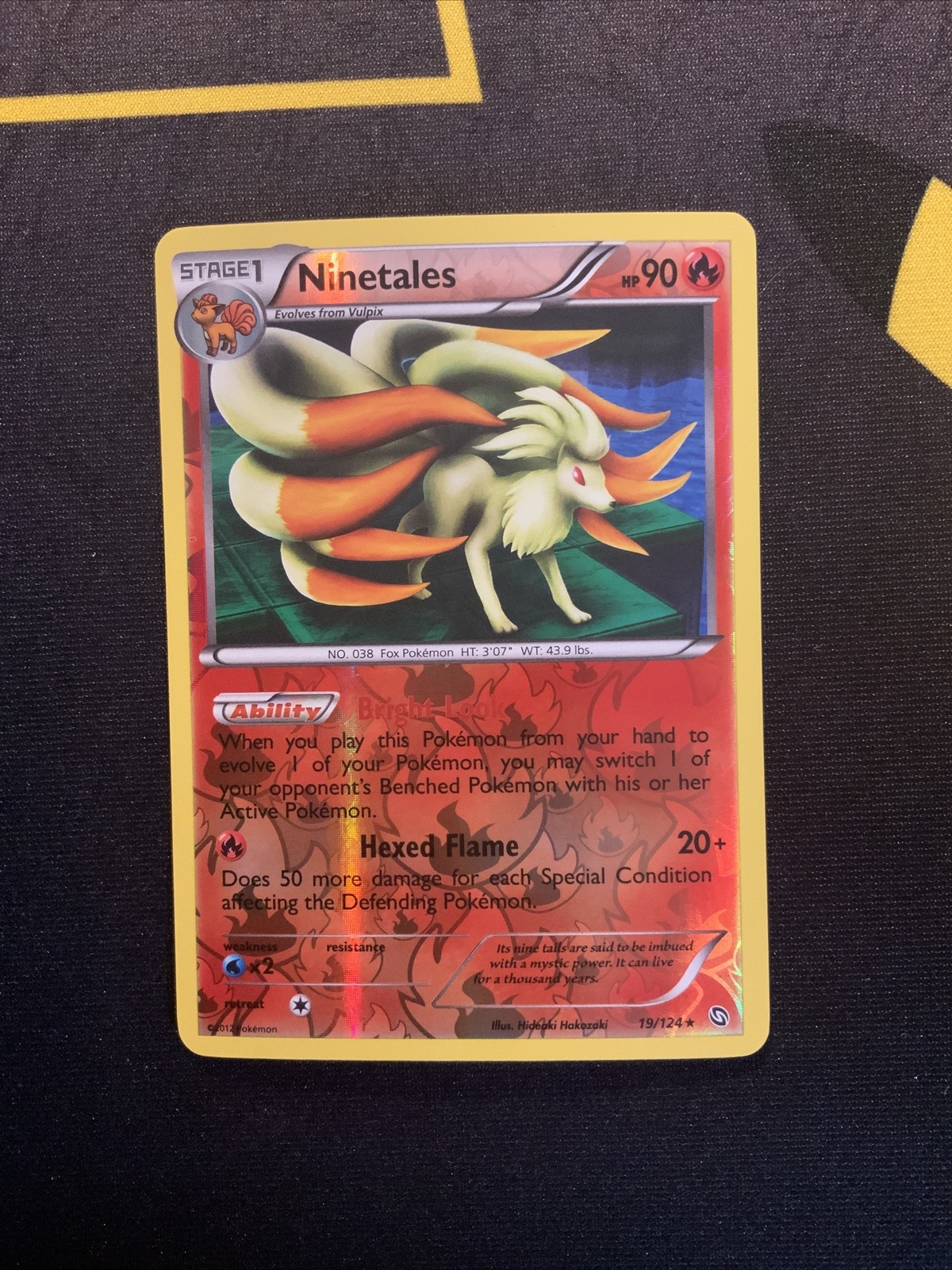 Pokémon TCG Ninetales Dragons Exalted 19/124 Reverse Holo Rare LP