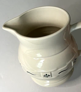 Longaberger Krug 64 Unzen Heritage Pottery weiß/grün gewebt Traditionen USA - Bild 1 von 8