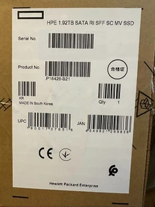 Free Fedex HPE 1.92TB SATA 6G RI SFF  2.5" SSD P18427-B21 P18484-001 - Picture 1 of 2