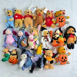 Vintage Retired Disney Store Winnie The Pooh Beanie Plush Toys Lot of 18 - Picture 1 of 20