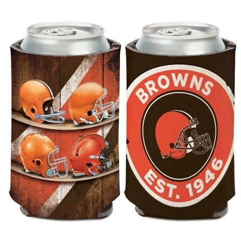 CLEVELAND BROWNS 2 SIDED SOFT FOAM CAN BOTTLE COOZIE COOLER KOOZIE NFL LICENSED Cover