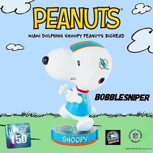 Bobblehead exclusivo de la NFL Snoopy Miami Dolphins Peanuts Bighead - Imagen 1 de 10