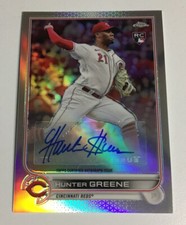 2022 Topps Chrome Update HUNTER GREENE Refractor Auto Autograph Rookie Card RC