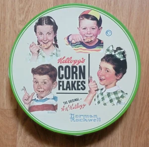 4 Kellogg's Corn Flakes bowls In 13-inch Norman Rockwell Decorative Box - Picture 1 of 12