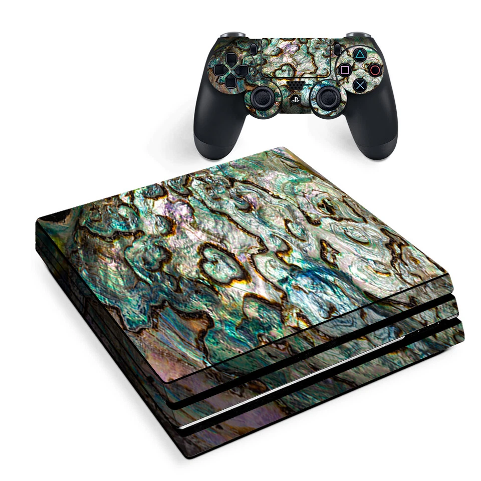 SOLAMENTE envoltura de calcomanías para consolas PS4 Pro - carcasa de abulón dorada bajo el agua Foto 1 de 1