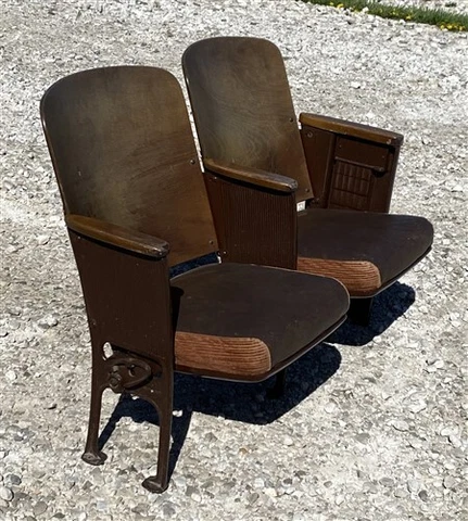 2 Padded Folding Theater Seats, Auditorium Theatre Seat, Entryway Bench B54 Cover