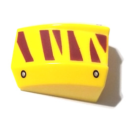 LEGO 30602 Yellow 2x2 Slope Curve with Side Ridges Zebra Jungle Print 