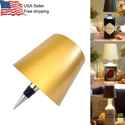 Wireless Bottle Lamp, Gold New Wine Bottle LED Light, Touch Cordless Bottles - Image 1 of 4