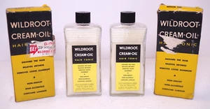 2 Bottles Wildroot Cream-Oil Hair Tonic 1950's 3.5 oz Each - Full Bottles - Picture 1 of 22