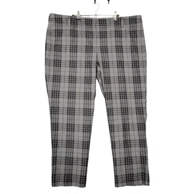 Pantalones LANDS END Gris A Cuadros 463513 Lana Tiro Medio Pierna Ajustada TALLA 20W Foto 1 de 4