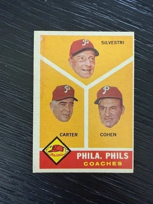 1960 Topps #466 Phillies Coaching Staff EXMT - Image 1 of 2