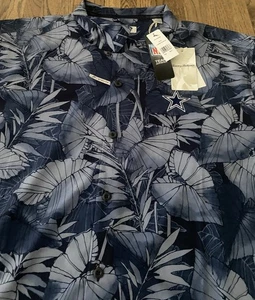 Dallas Cowboys X Tommy Bahama Navy Coast Nuevo Campamento Camisa Abotonada Para Hombres 4XL NUEVA CON ETIQUETAS - Imagen 1 de 14