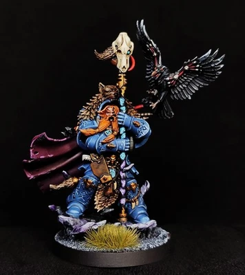 Njal Stormcaller painted Warhammer 40k Space Wolves Primaris Space Marines - Image 1 of 2