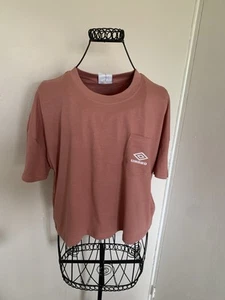 Umbro Women's Diamond Taped Crop T-Shirt Size 14, - Picture 1 of 11
