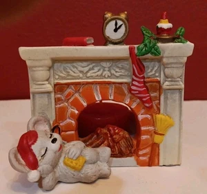 Portacandele in ceramica, candela "Notte prima di Natale", in scatola, con candela - Foto 1 di 8