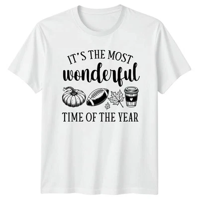 It Is The Most Wonderful Time Of The Year Autumn Fall Graphic Mens Womens Tee - Image 1 of 4
