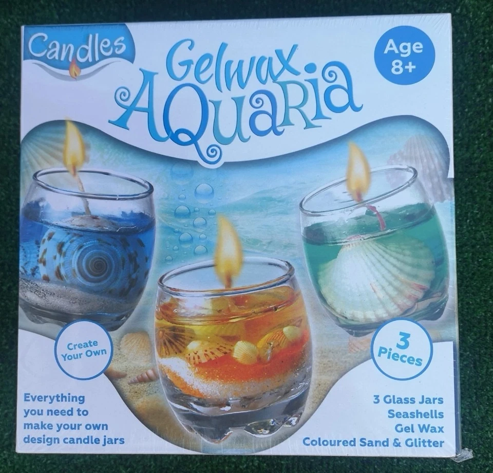 Candles Gelwax Aquaria Candle Making Kit New Sealed All, Makes 3 Glass Candles  - Image 1 of 4