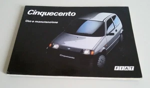 FIAT 500 Manuale USO e MANUTENZIONE Libretto ORIGINALE Dic. 1991 Vintage Ottimo - Foto 1 di 1