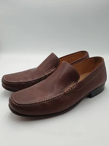 Loake Skipton Brown Leather Moccasin Shoes Mens UK 9.5 G  - Picture 1 of 12