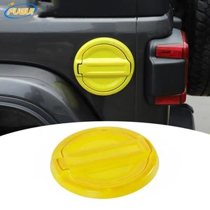 Tapa de llenado de combustible de puerta tapa de gas tapa de tanque embellecedor para Jeep Wrangler JL 2018+ amarillo - Imagen 1 de 5