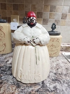 Barattolo biscotti africani neri ceramica McCoy vintage  - Foto 1 di 13