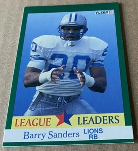 (X2) BARRY SANDERS HOF 1991 FLEER LEAGUE LEADERS Card #415  NM-MT Condition - Picture 1 of 4