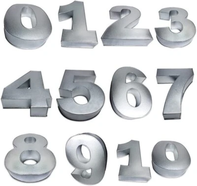 Numbers Cake Tin Mould Set 0-9 3D | Large & Small | Birthday Party Baking Pan AU - image 1 of 4
