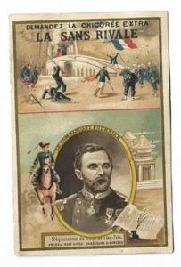 Einnahme von Nam-Dingh - Commander Fournier - Chromo La Sans Rivale - Trade card - Bild 1 von 2