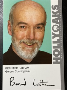 Hollyoaks Pre-Printed Cast Card Bernard Latham As Gordon Cunningham.