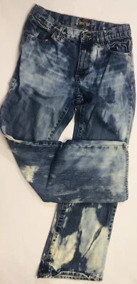 Jeans Old Navy Corte Bota Personalizado Corbata Teñida Talla 14 Azul Blanco Denim Destruido Foto 1 de 4