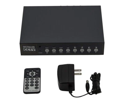 InstallerCCTV 4CH Color Video Quad Multiplexer w/Loop DVR Camera Video Processor - Image 1 of 4
