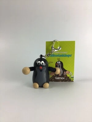 TRÖTSCH Der Kleine Maulwurf,Schlüsselanhänger,Figur,stehend,Holz,mini,Metall