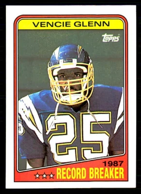 1988 Topps - 1987 Record Breakers Vencie Glenn #2 (RC) - Image 1 of 2