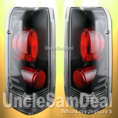 FORD F150 F250 F350 BRONCO CLEAR LENS BLACK ALTEZZA TAIL LIGHTS PAIR DIRECT FIT - Image 1 of 2