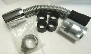 Magna Kool Flex Radiator Hose Kit Stainless Steel Chrome 1.25 1.50 1.75 12" long - Picture 1 of 6